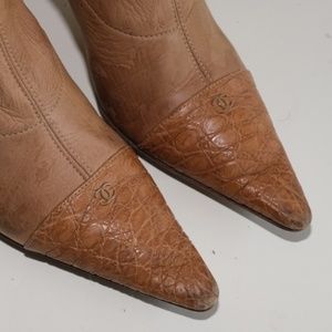 CHANEL Suede & Leather boots